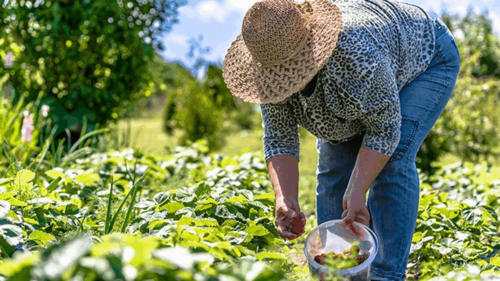 mulher trabalhando no campo, empoderamento feminino na agricultura