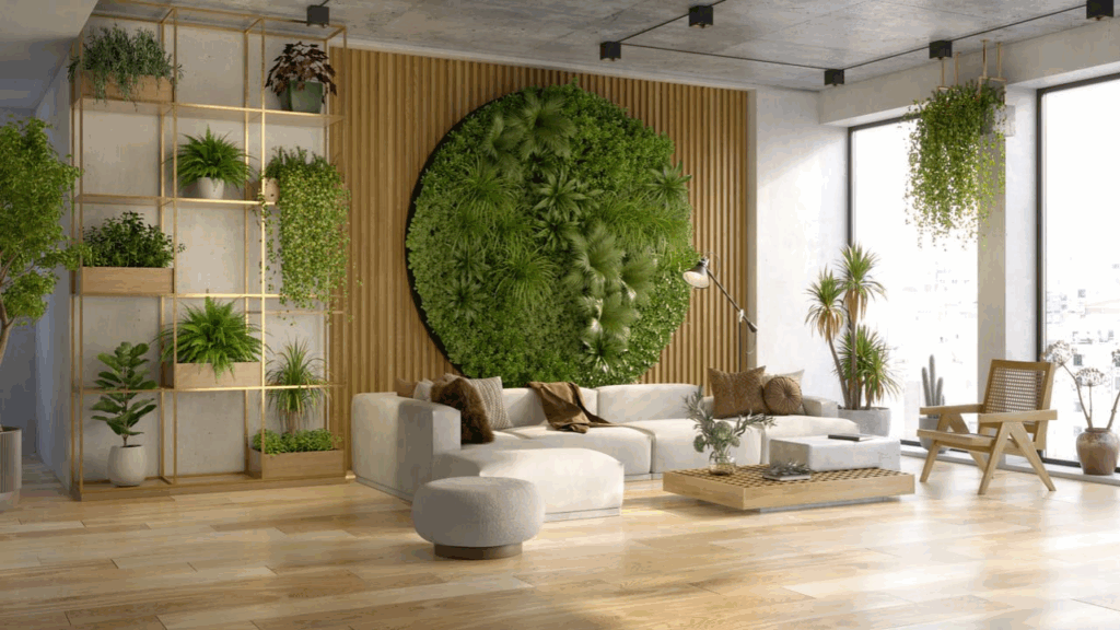 jardim vertical em uma residência de alto padrão