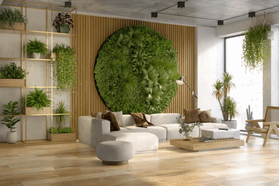 jardim vertical em uma residência de alto padrão